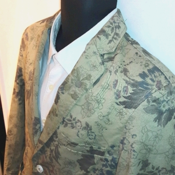 ESTIVANELI Botanical Print Euro Style Blazer, 40L - Picture 6 of 8